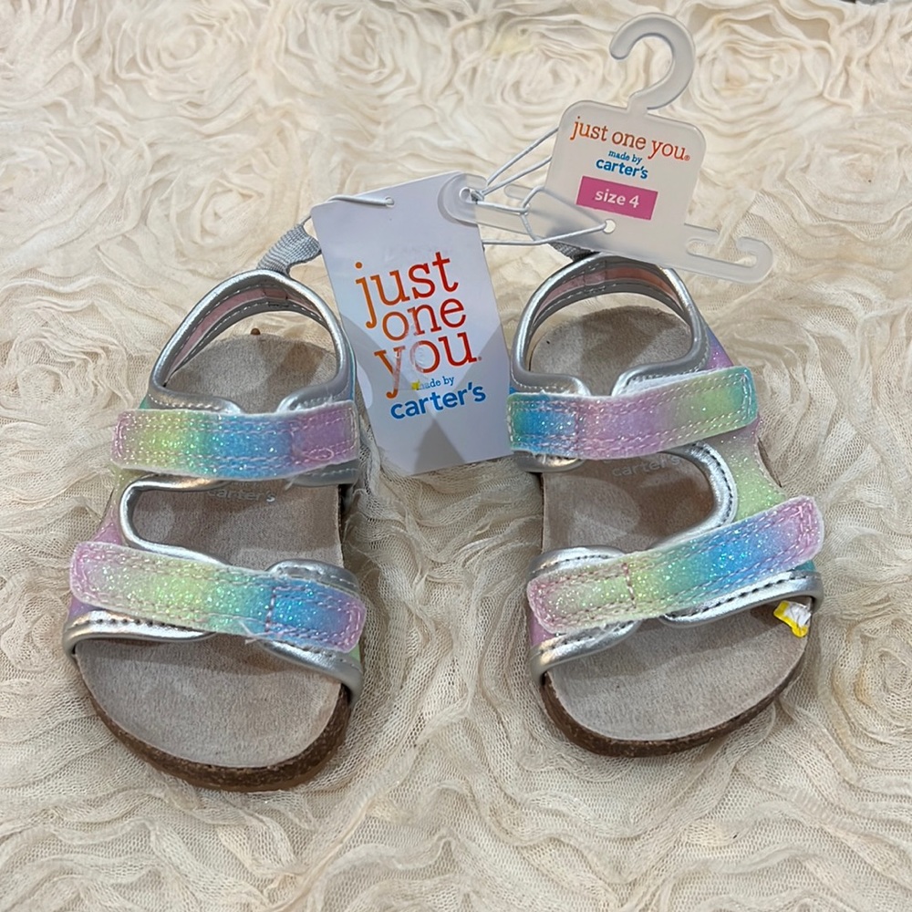 Carter’s Sparkle Glitter Rainbow shoes baby size 4 - Picture 5 of 5